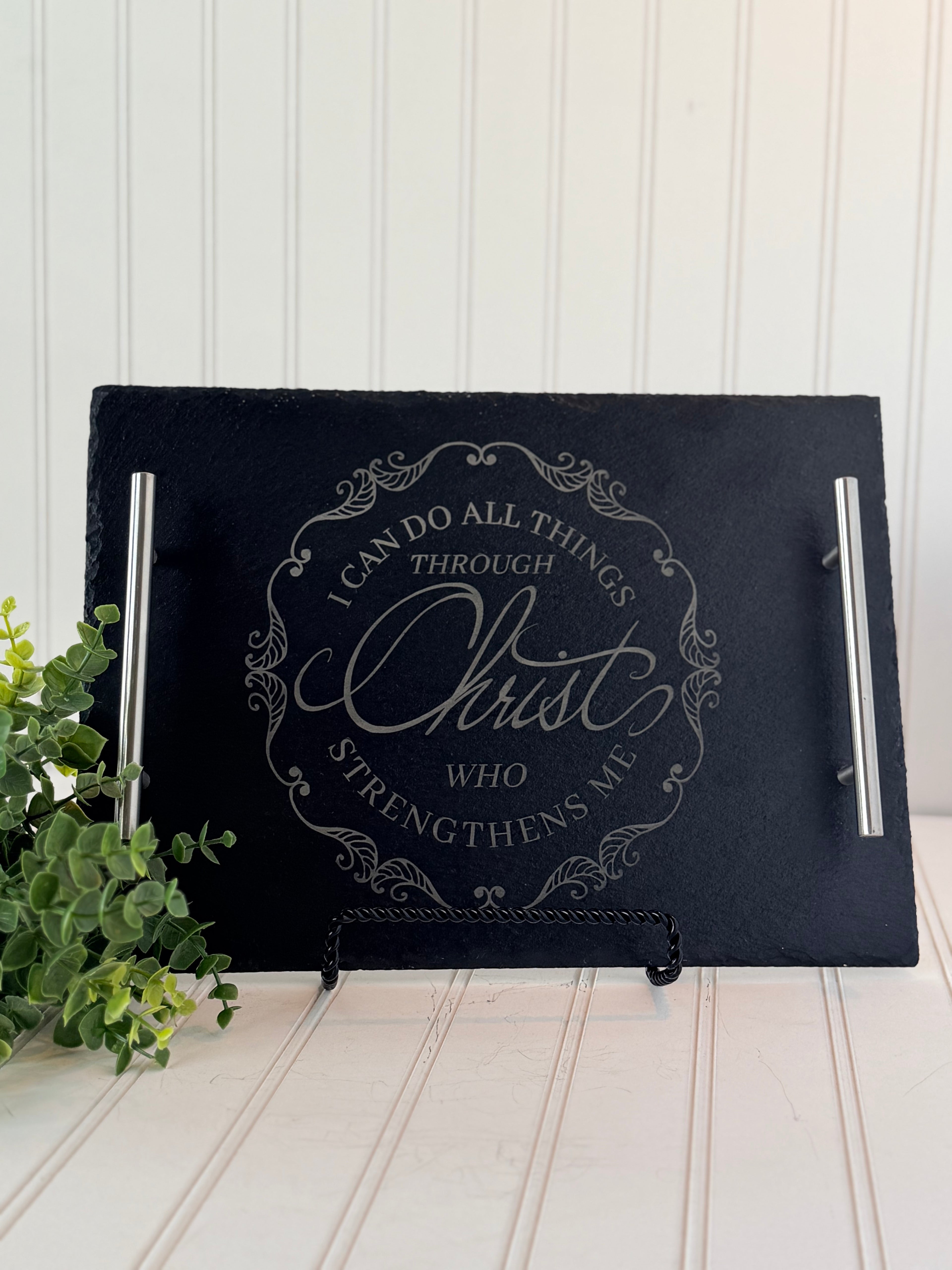I Can Do All Things – Engraved Slate Tray (Philippians 4:13)